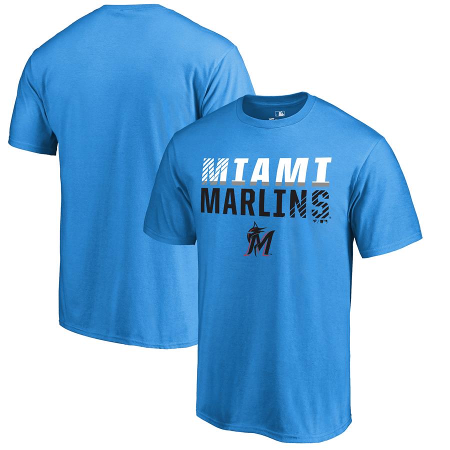Miami Marlins Fanatics Branded Fade Out T-Shirt - Blue