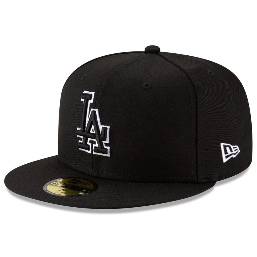 Los Angeles Dodgers New Era B-Dub 59FIFTY Fitted Hat - Black