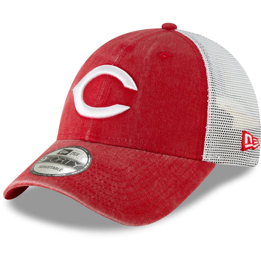 Cincinnati Reds New Era Cooperstown Collection 1869 Trucker 9FORTY Adjustable Hat - Red