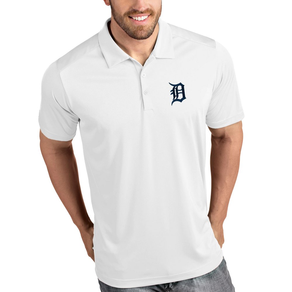 Detroit Tigers Antigua Tribute Polo - White