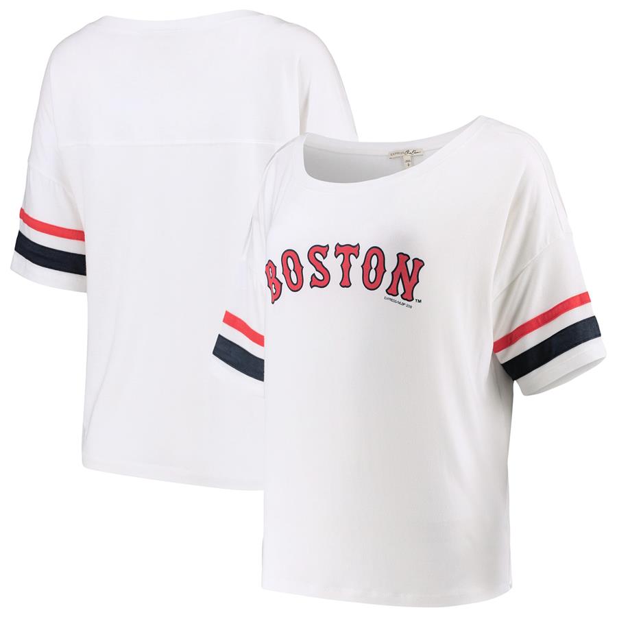 Boston Red Sox Express Women's Dolman Tri-Blend T-Shirt - White