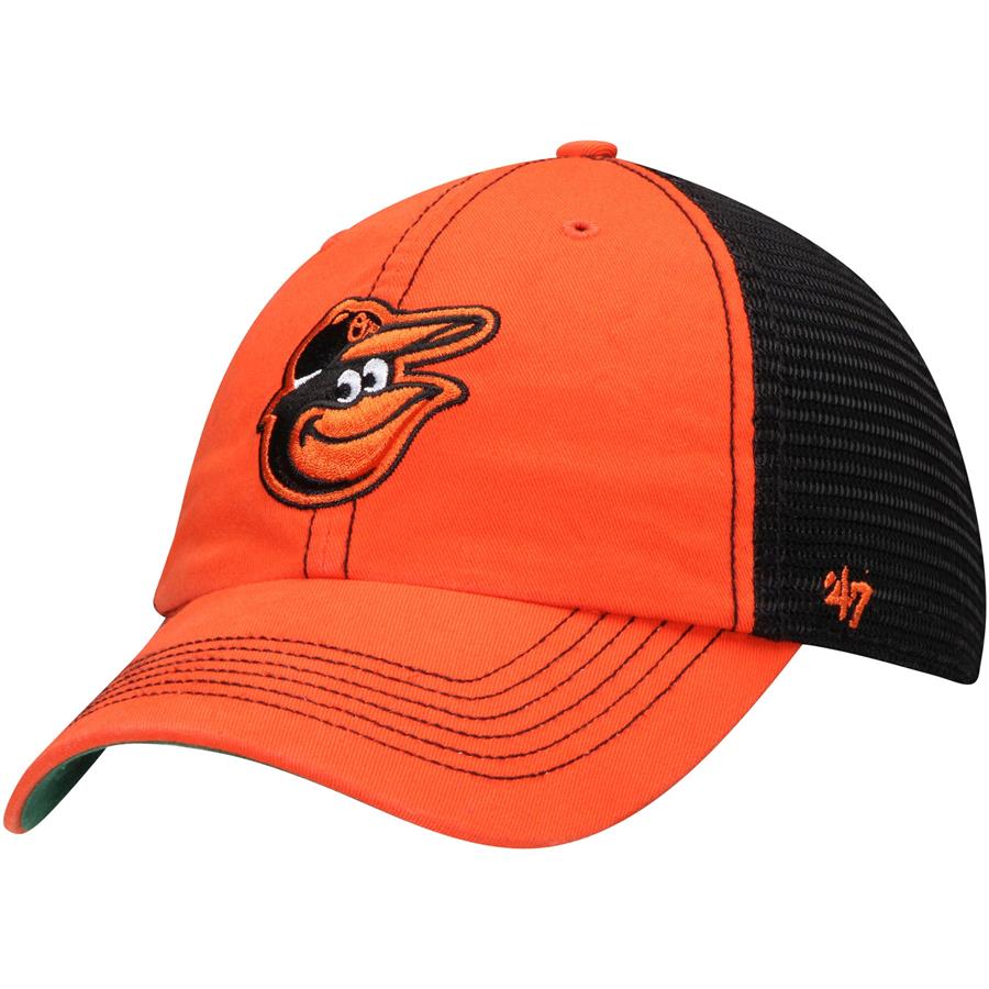 Baltimore Orioles '47 Trawler Clean Up Trucker Hat - Orange