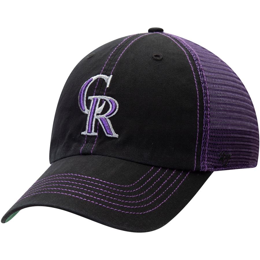 Colorado Rockies '47 Trawler Clean Up Trucker Hat - Black