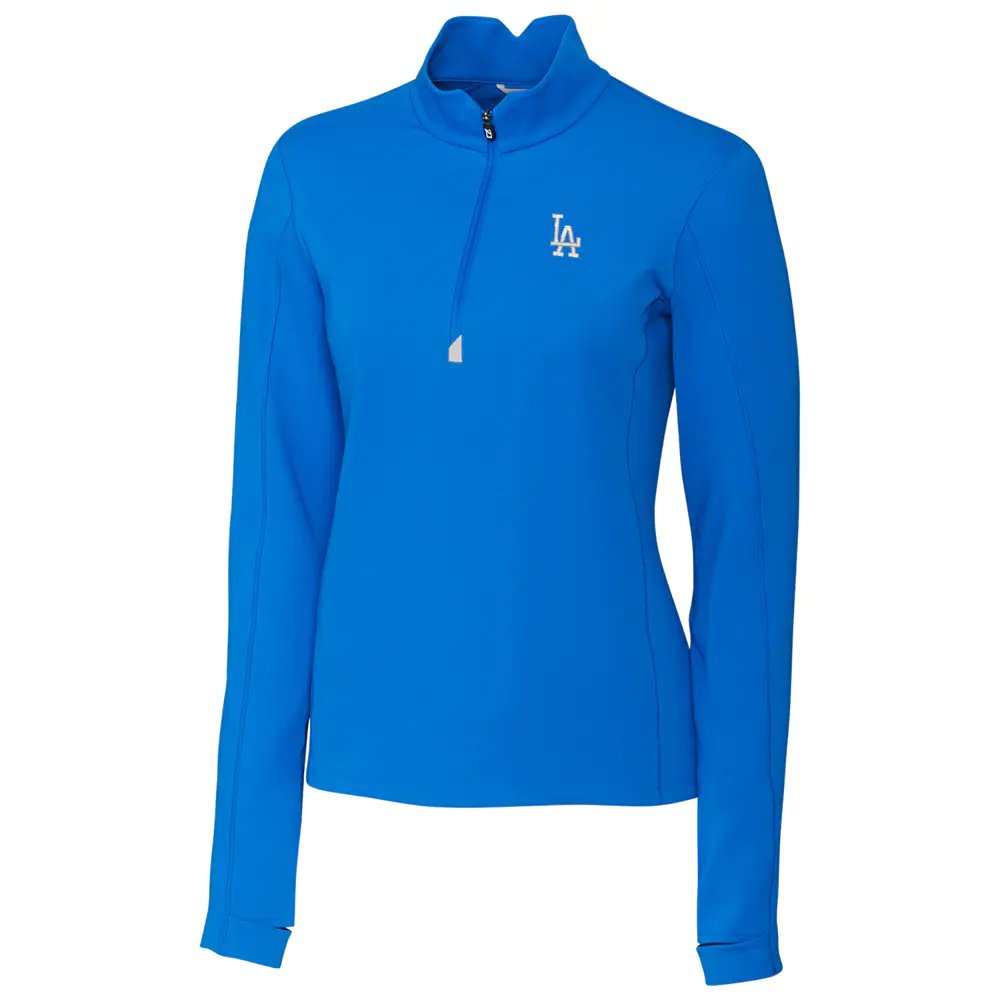 Los Angeles Dodgers Cutter & Buck Women's Traverse Half-Zip Pullover Jacket - Royal