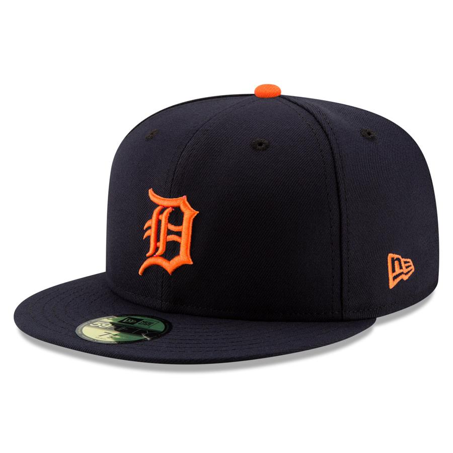 Detroit Tigers New Era Road Authentic Collection On-Field Logo 59FIFTY Fitted Hat - Navy