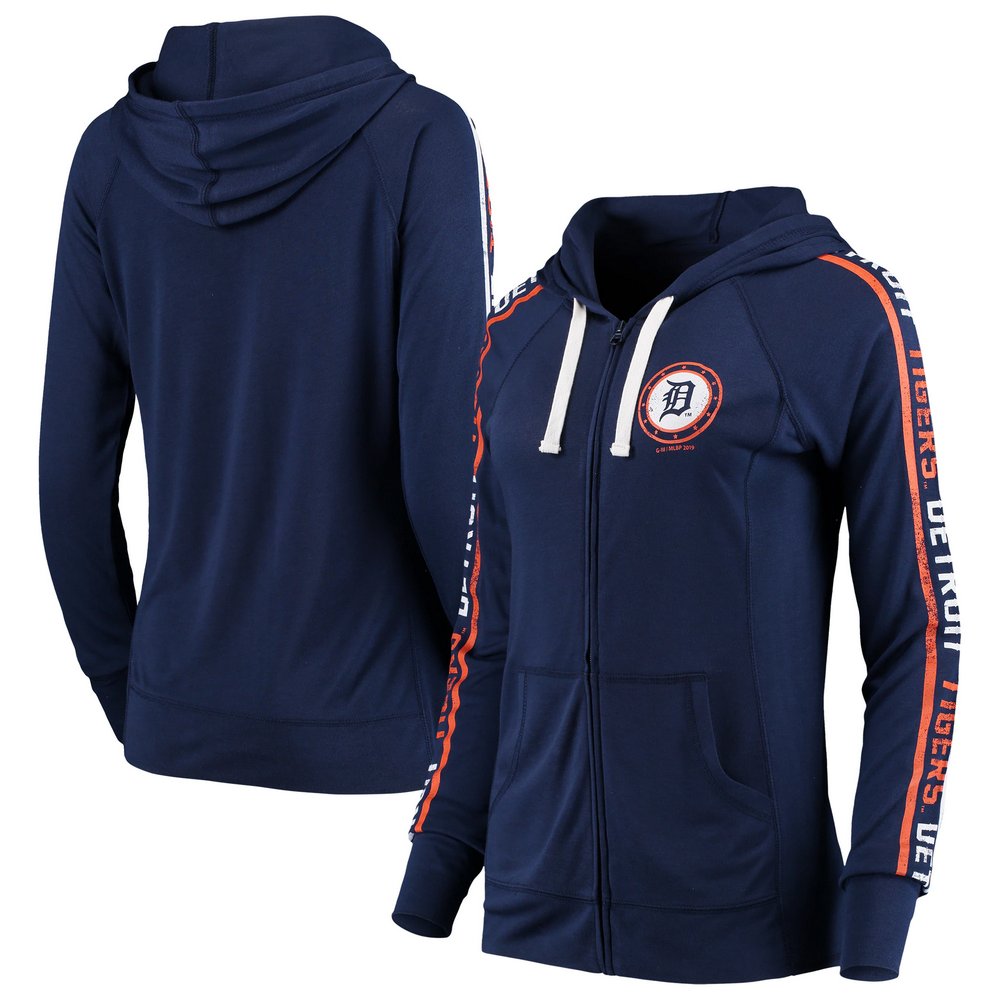 Detroit Tigers Touch by Alyssa Milano Women's Preseason Full-Zip Hoodie - Navy