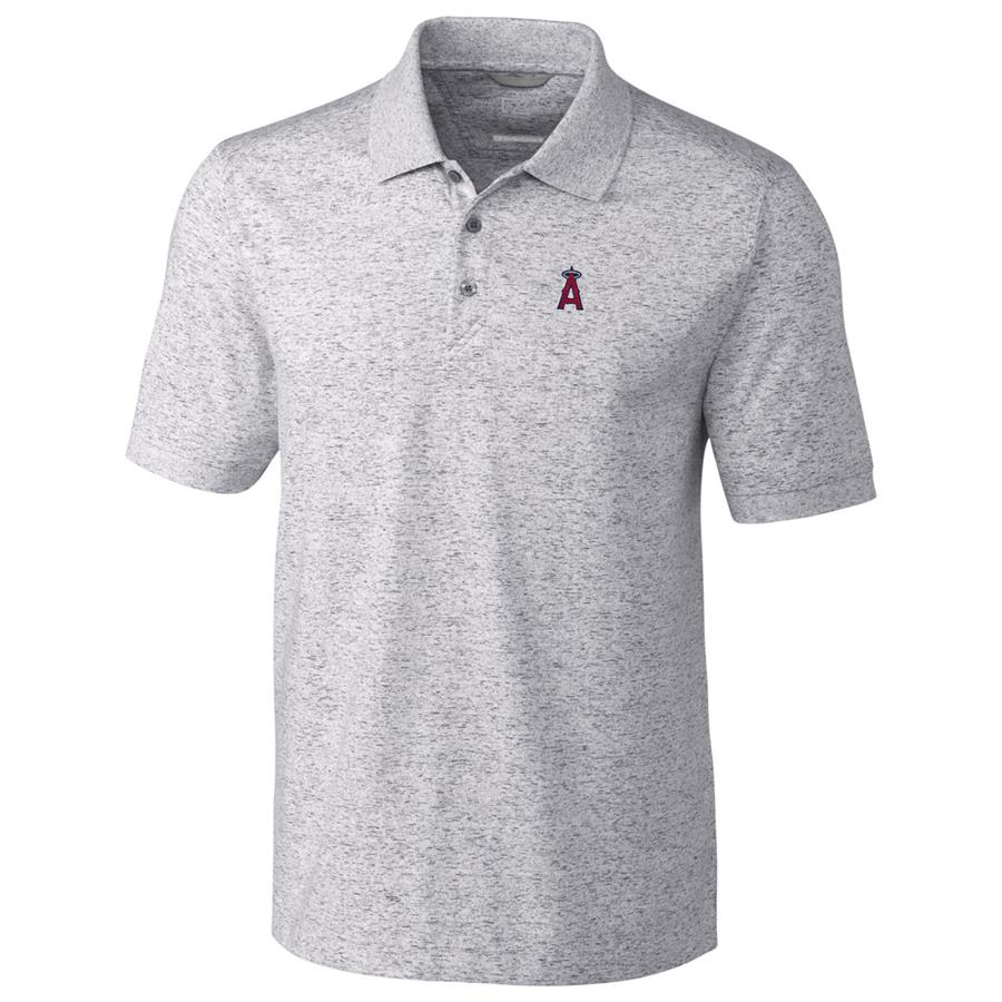 Los Angeles Angels Cutter & Buck Advantage Polo Space Dye - Gray