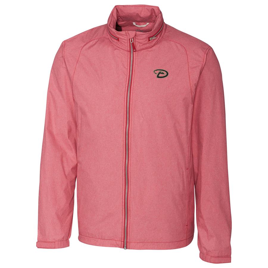 Arizona Diamondbacks Cutter & Buck Panoramic Packable Full-Zip Jacket - Heather Red