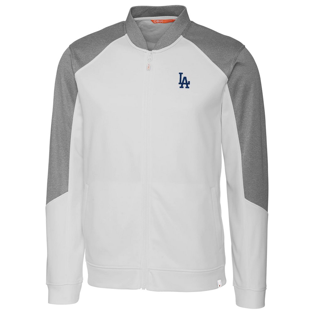 Los Angeles Dodgers Cutter & Buck Pop Fly Full-Zip Jacket - White