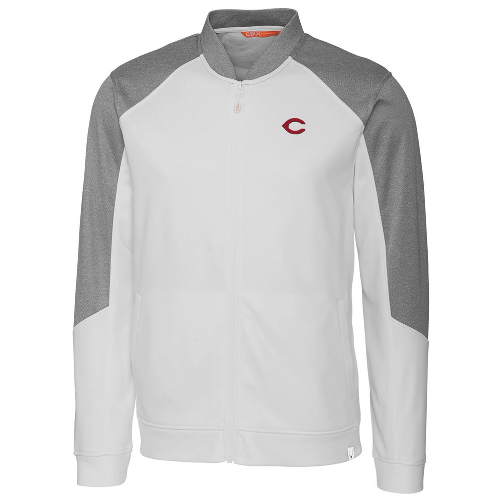 Cincinnati Reds Cutter & Buck Pop Fly Full-Zip Jacket - White