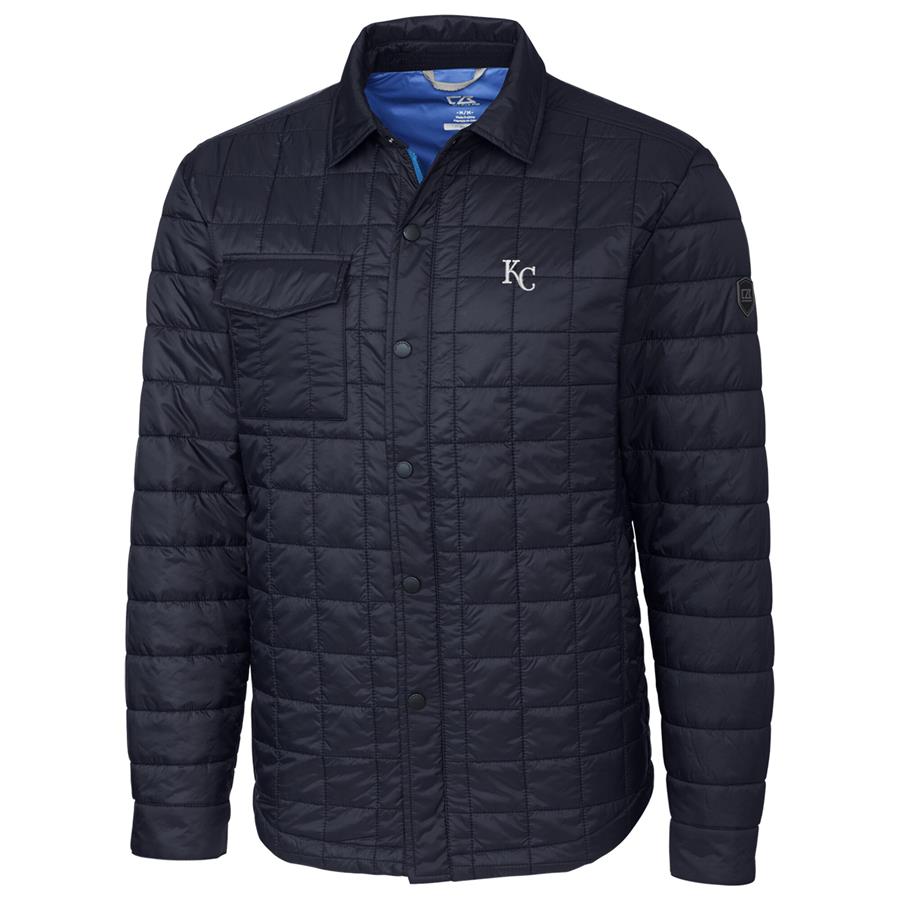 Куртка на молнии Kansas City Royals Cutter & Buck Rainier Shirt (тёмно-синий)