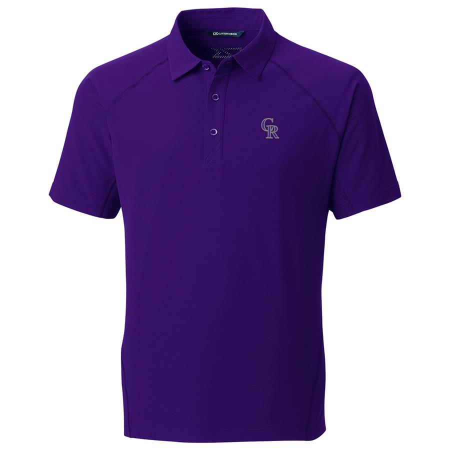 Colorado Rockies Cutter & Buck Response Woven Polo - Purple