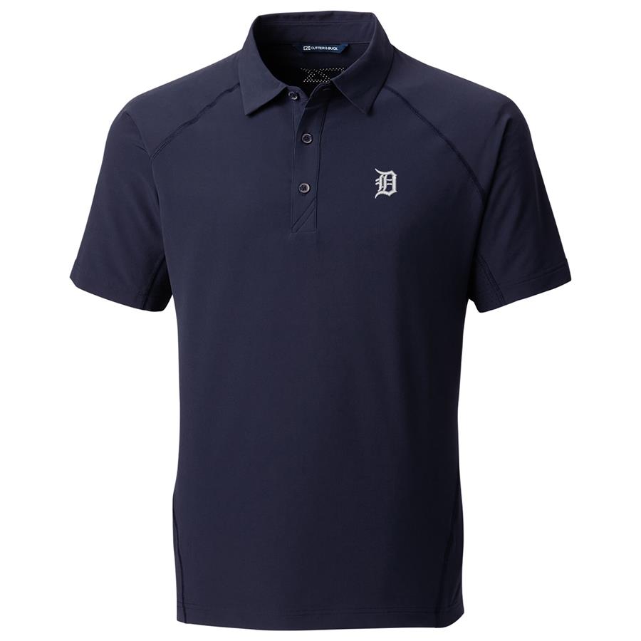 Detroit Tigers Cutter & Buck Response Woven Polo - Navy