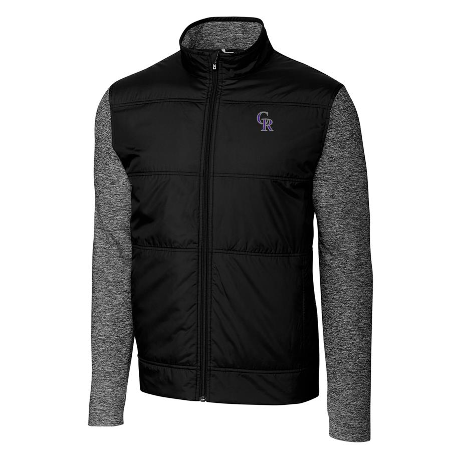 Colorado Rockies Cutter & Buck Stealth Full-Zip Jacket - Black