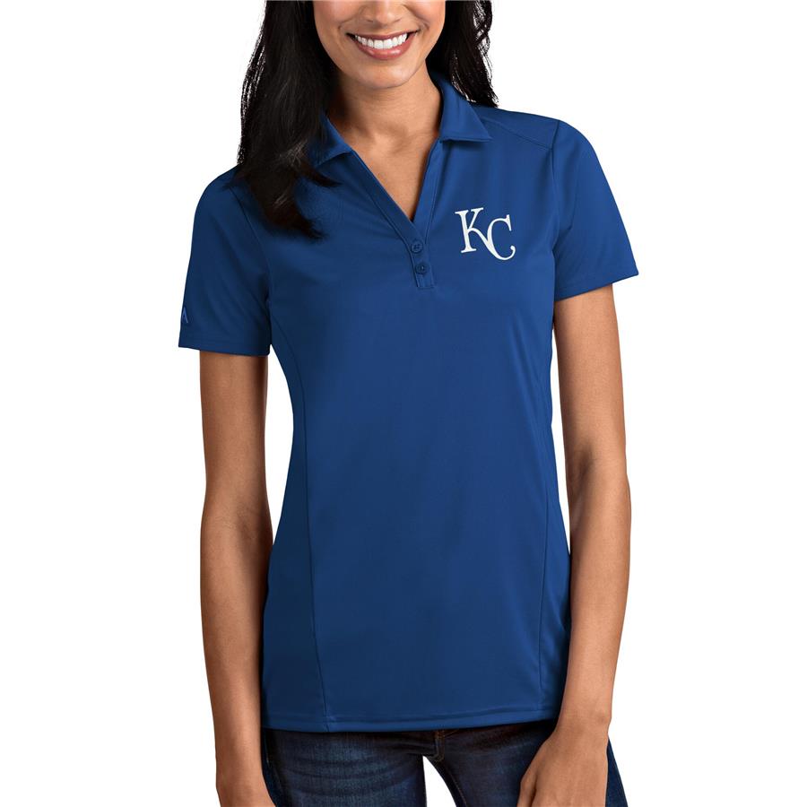 Женское поло Kansas City Royals Antigua Tribute (синий)