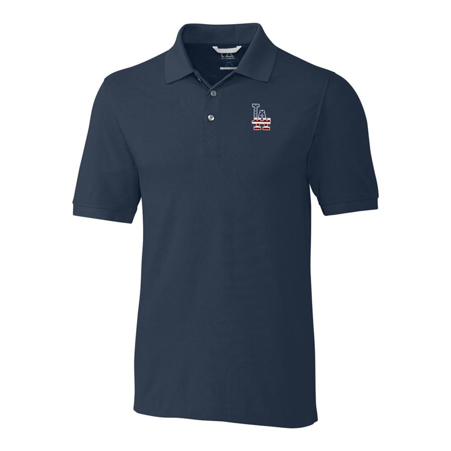 Los Angeles Dodgers Cutter & Buck Stars & Stripes Advantage Polo - Navy