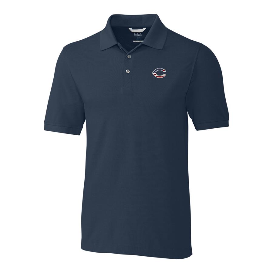 Cincinnati Reds Cutter & Buck Stars & Stripes Advantage Polo - Navy