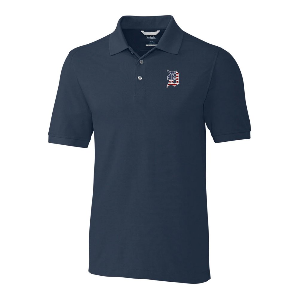 Detroit Tigers Cutter & Buck Stars & Stripes Advantage Polo - Navy