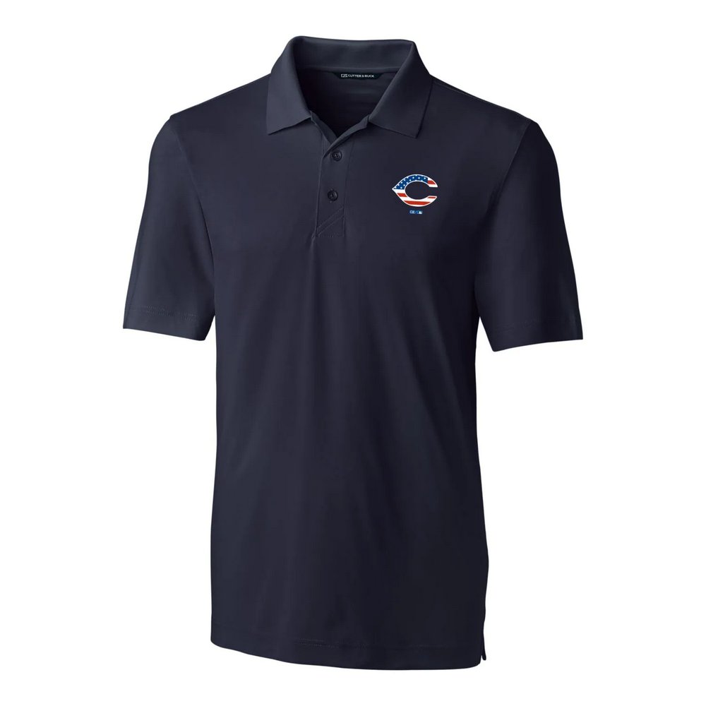 Cincinnati Reds Cutter & Buck Stars & Stripes Forge Polo - Navy