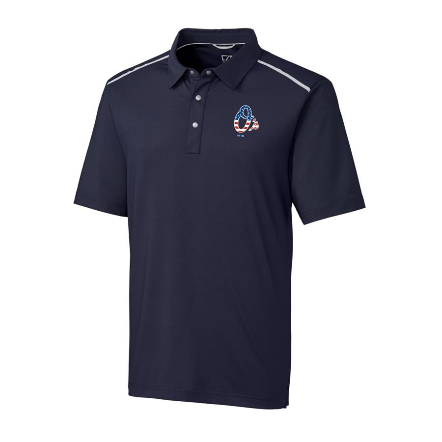 Baltimore Orioles Cutter & Buck Stars & Stripes Fusion Polo - Navy