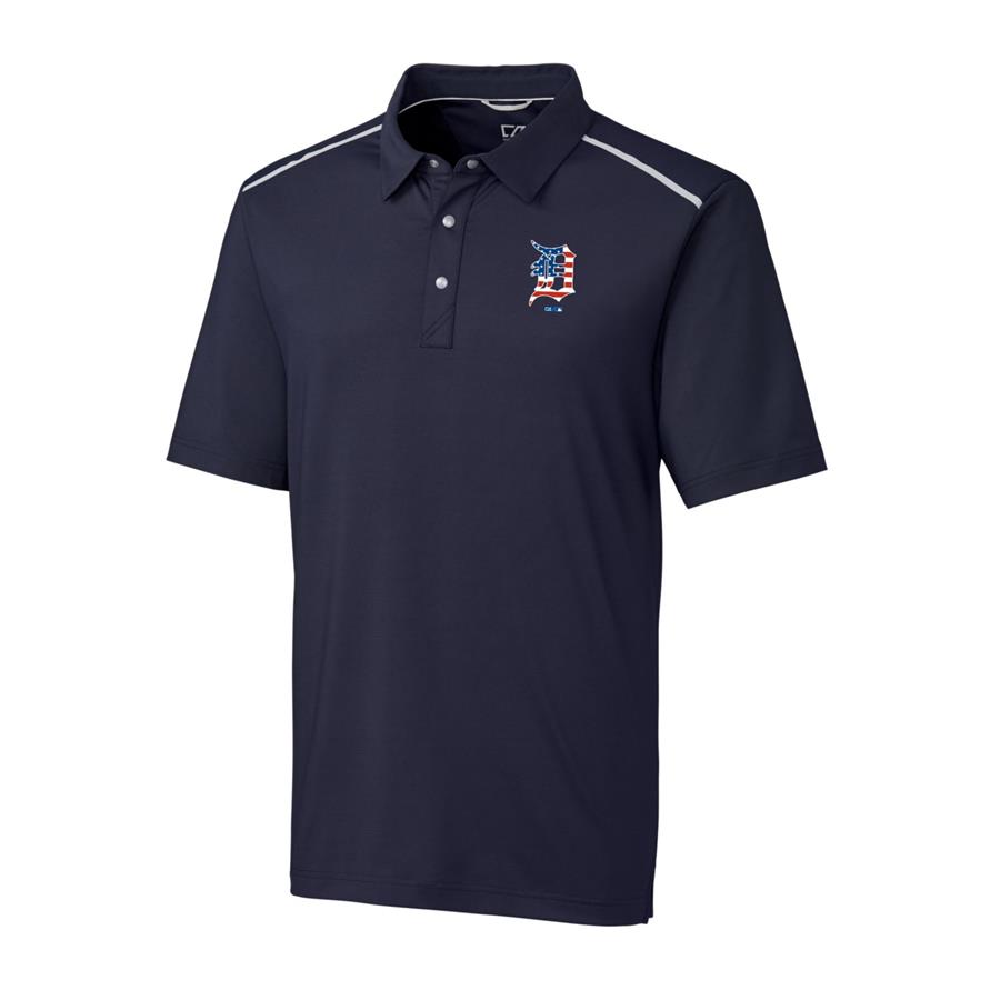 Detroit Tigers Cutter & Buck Stars & Stripes Fusion Polo - Navy