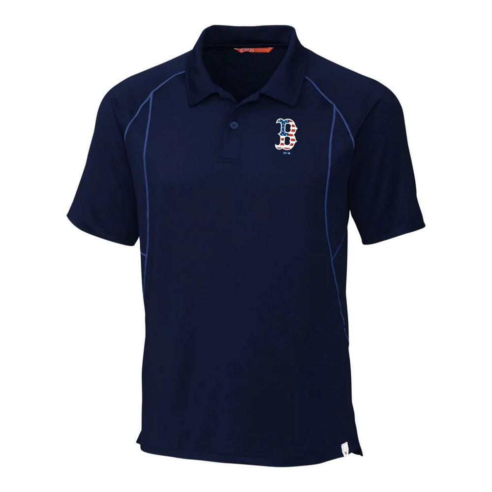 Boston Red Sox Cutter & Buck Stars & Stripes Grip Polo - Navy