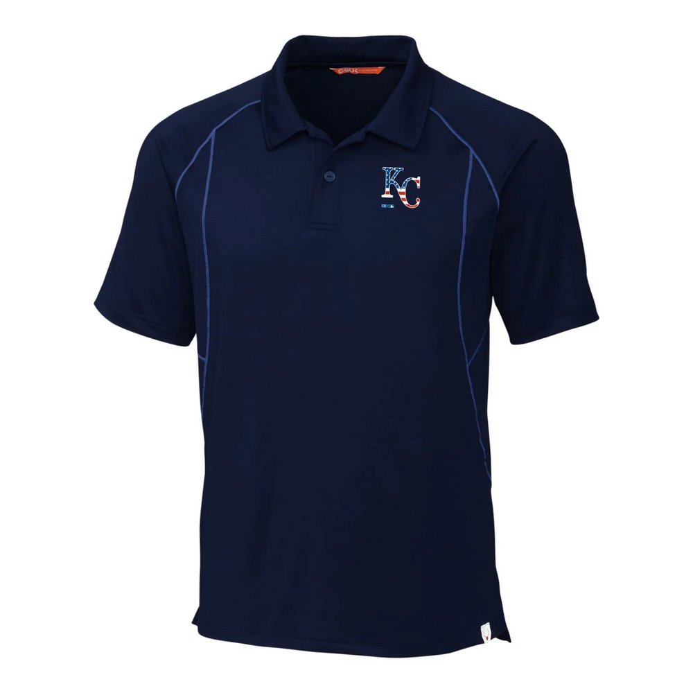 Kansas City Royals Cutter & Buck Stars & Stripes Grip Polo - Navy