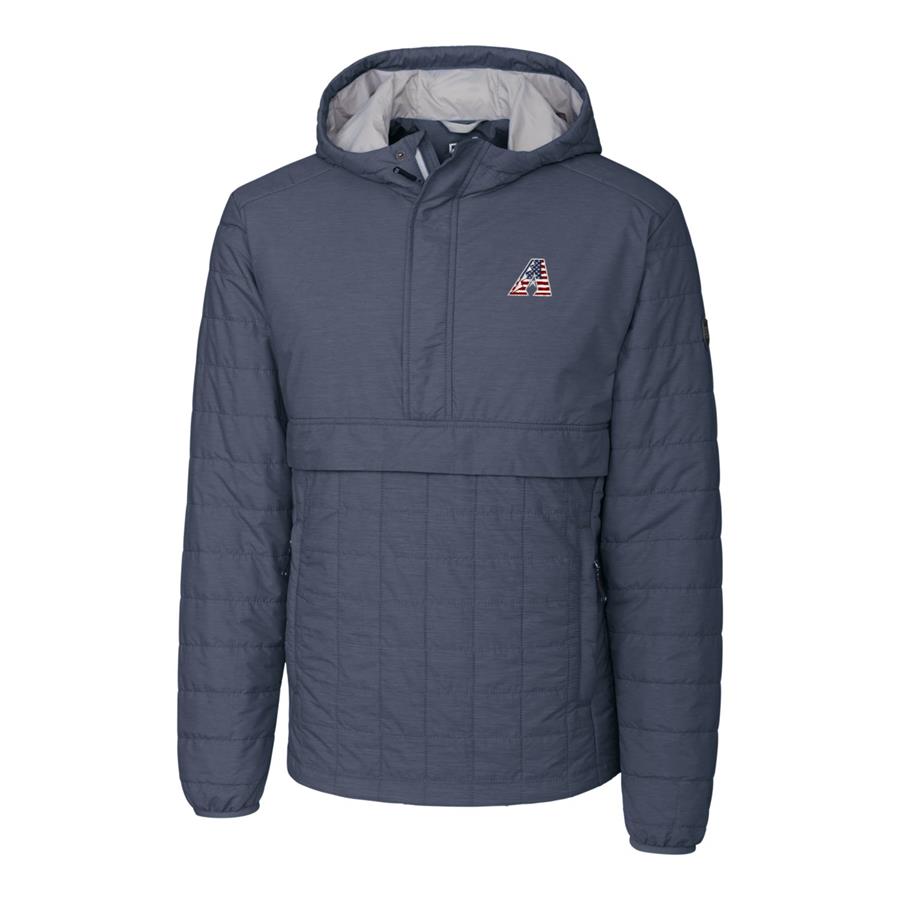 Arizona Diamondbacks Cutter & Buck Stars & Stripes Rainier Half-Zip Popover Jacket - Gray