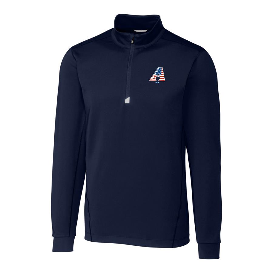 Arizona Diamondbacks Cutter & Buck Stars & Stripes Traverse Half-Zip Pullover Jacket - Navy