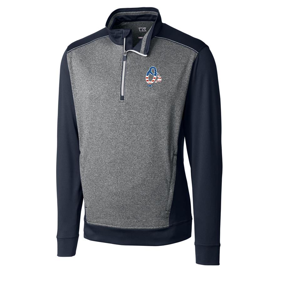 Baltimore Orioles Cutter & Buck Stars & Stripes Replay Half-Zip Pullover Jacket - Navy