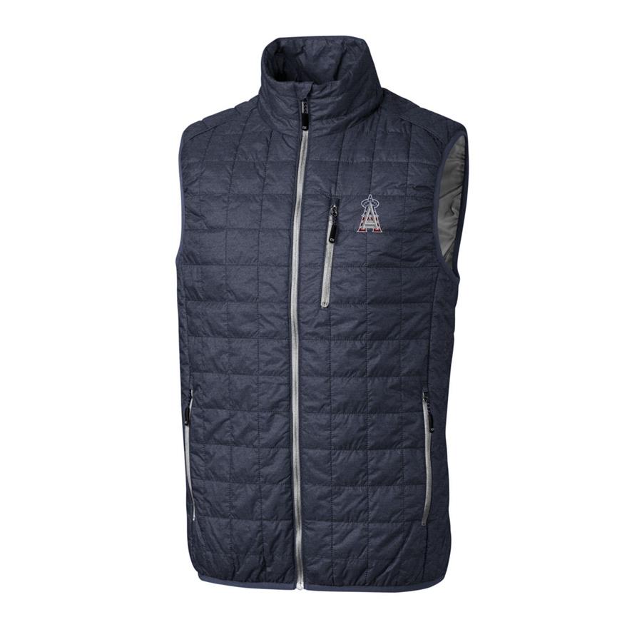 Los Angeles Angels Cutter & Buck Stars & Stripes Full-Zip Rainier Vest - Gray