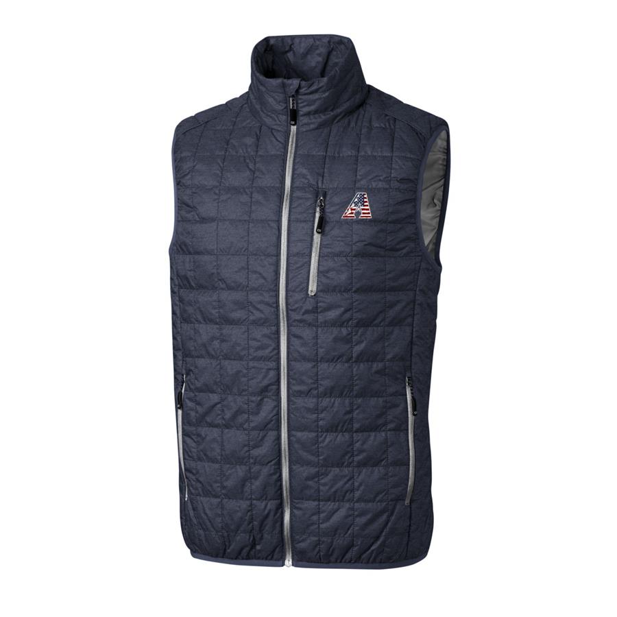 Arizona Diamondbacks Cutter & Buck Stars & Stripes Full-Zip Rainier Vest - Gray