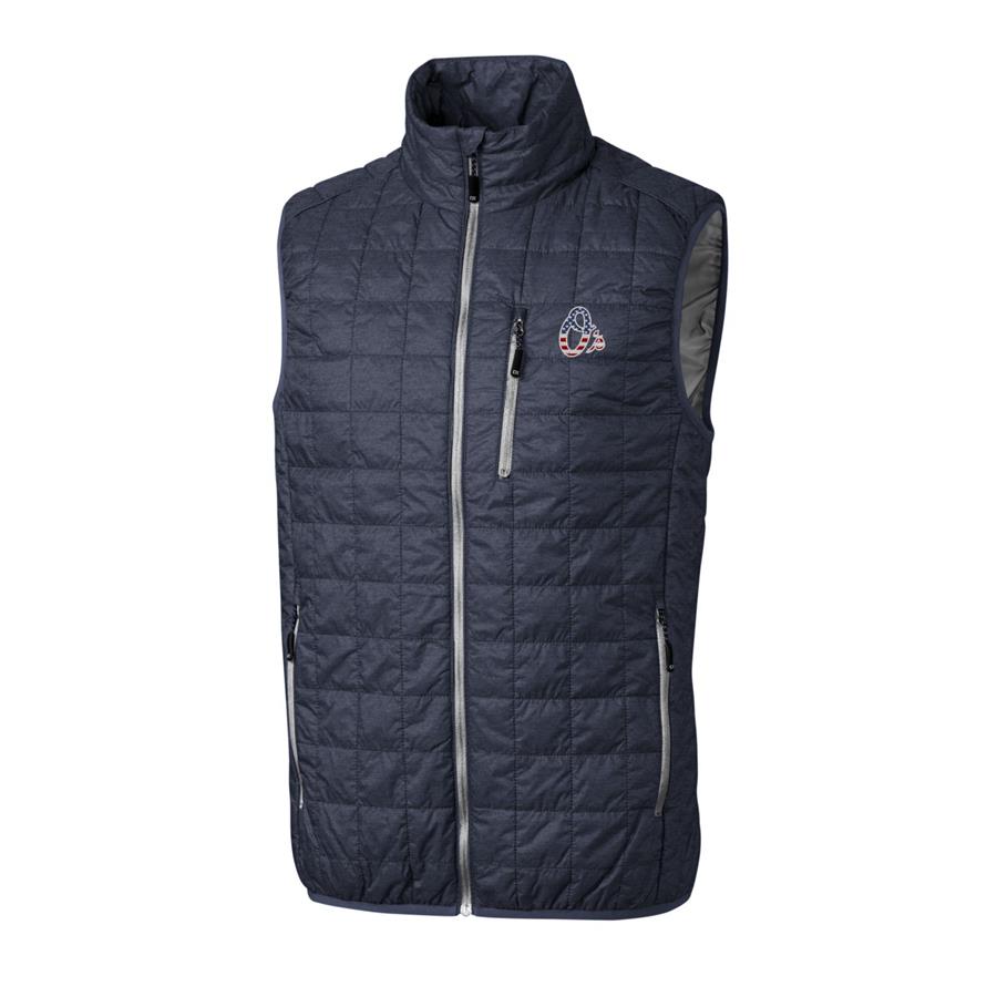 Baltimore Orioles Cutter & Buck Stars & Stripes Full-Zip Rainier Vest - Gray
