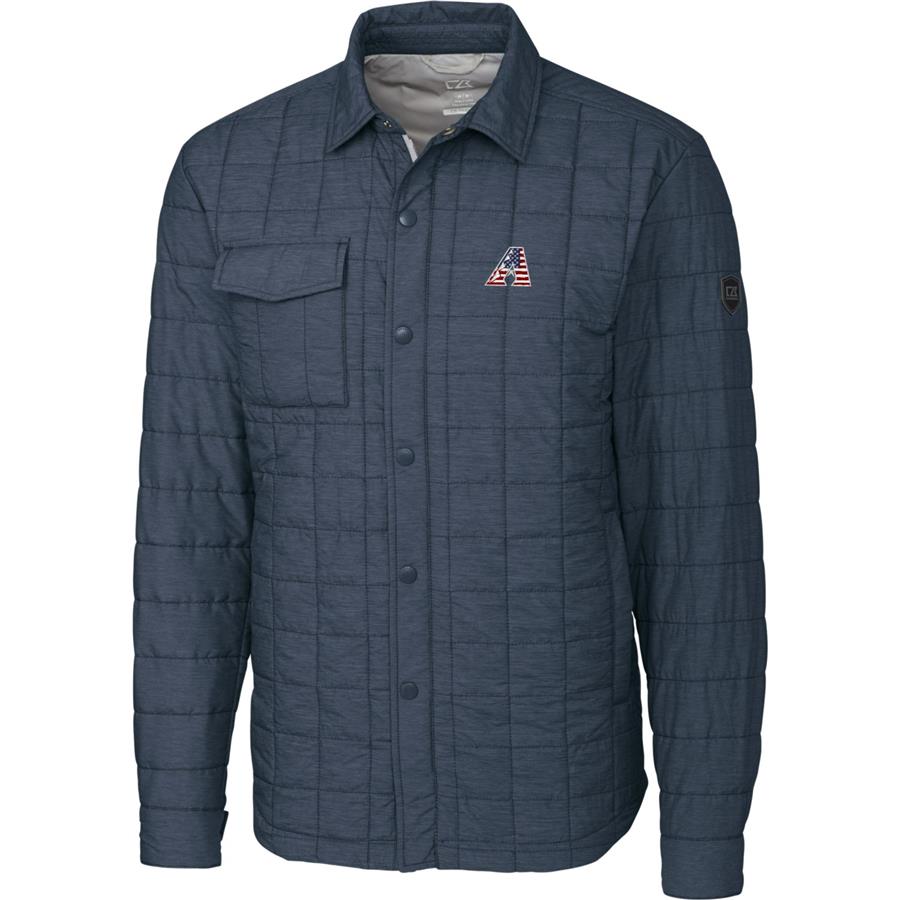 Arizona Diamondbacks Cutter & Buck Stars & Stripes Full-Zip Rainier Shirt Jacket - Gray