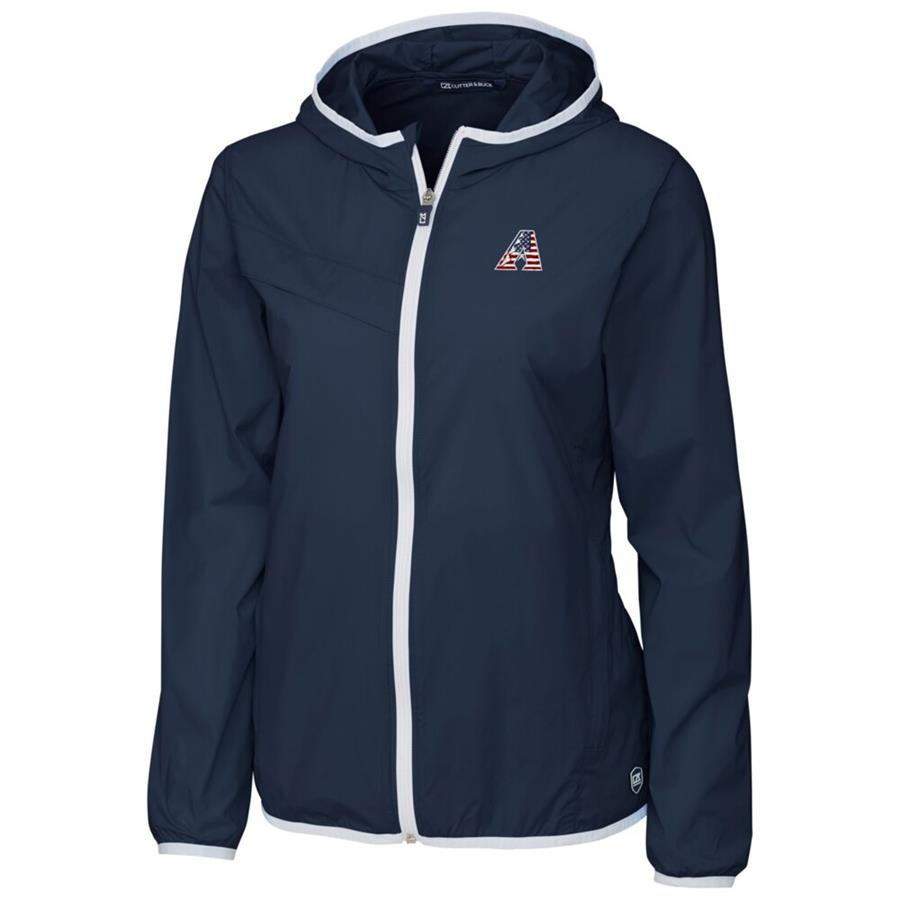 Arizona Diamondbacks Cutter & Buck Women's Breaker Full-Zip Hooded Jacket - Navy