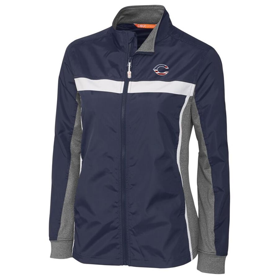 Cincinnati Reds Cutter & Buck Women's Swish Full-Zip Jacket - Navy