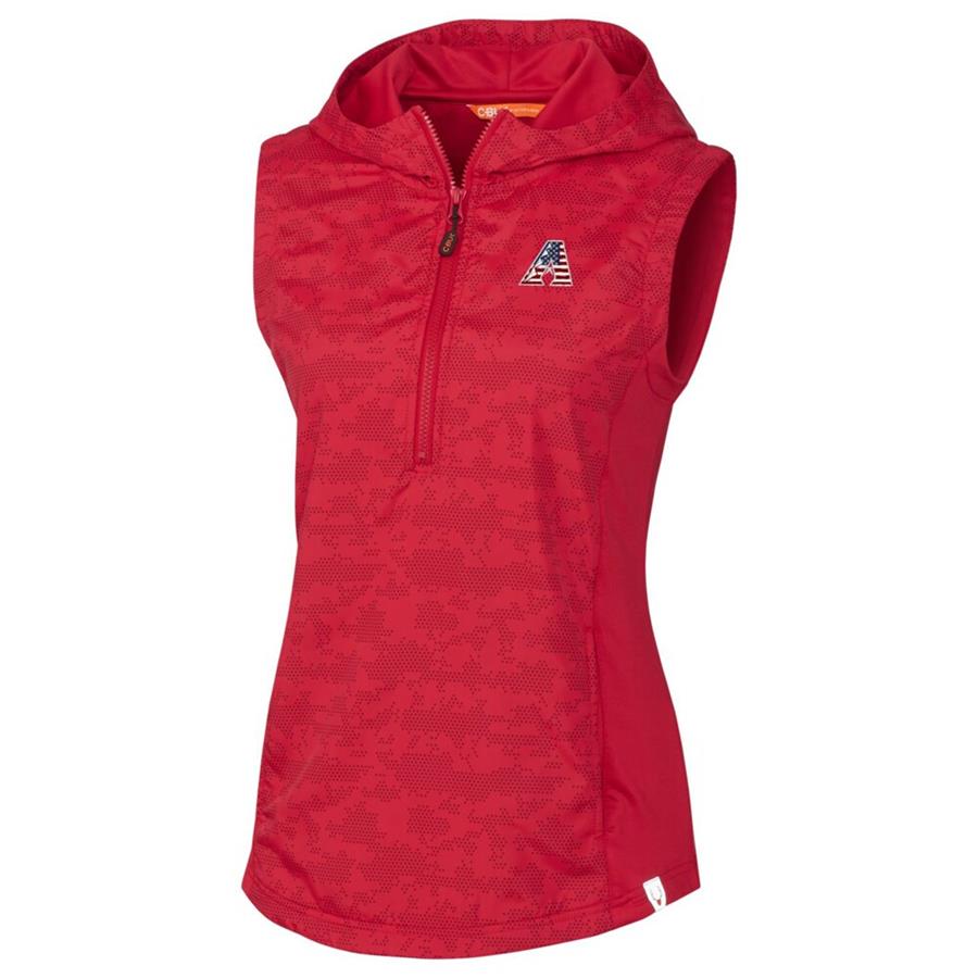 Arizona Diamondbacks Cutter & Buck Women's Swish Printed Half-Zip Sport Vest - Red