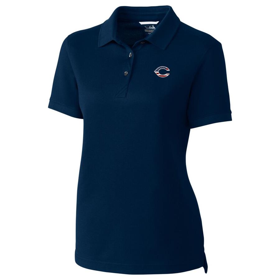 Cincinnati Reds Cutter & Buck Women's Advantage Polo - Navy