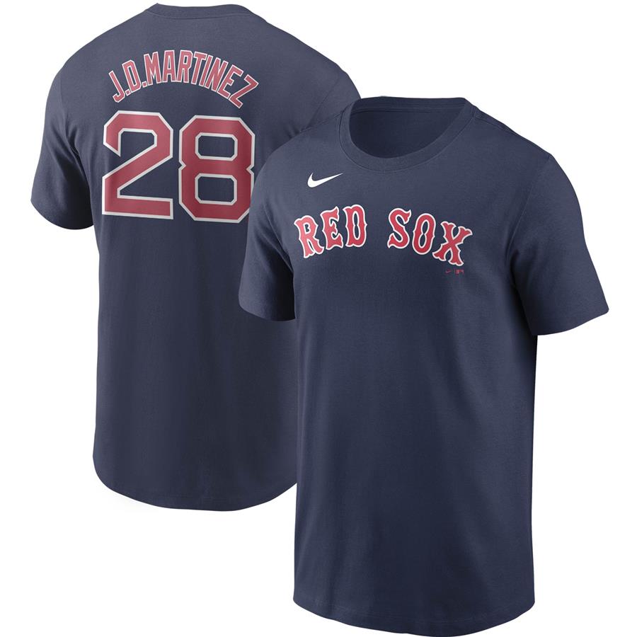 J.D. Martinez Boston Red Sox Nike Name & Number T-Shirt - Navy
