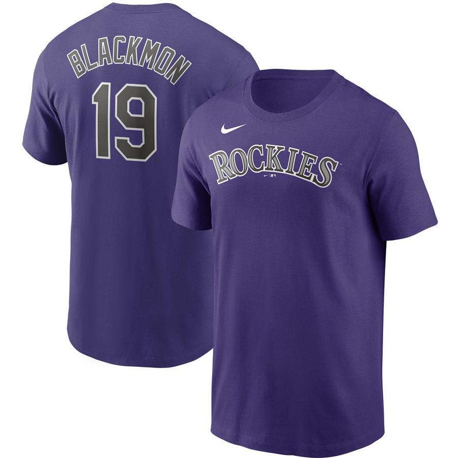 Charlie Blackmon Colorado Rockies Nike Name & Number Team T-Shirt - Purple