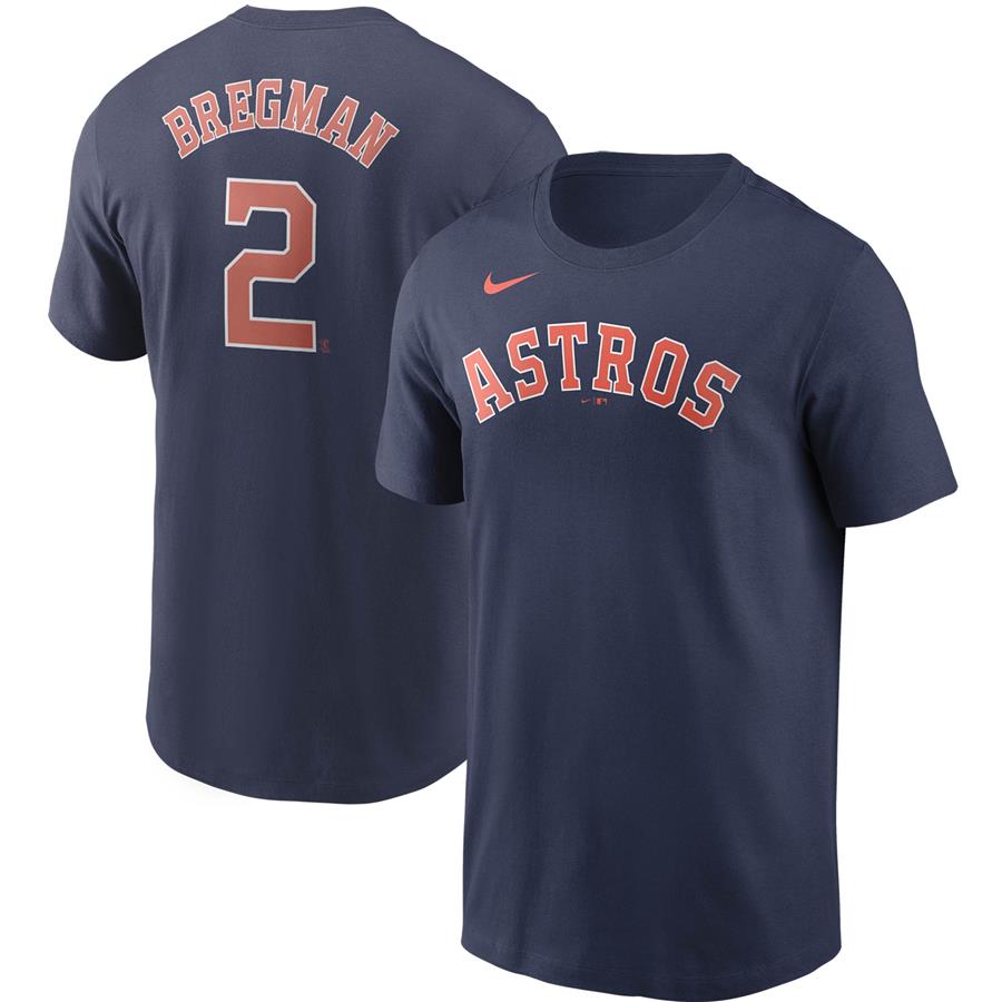 Alex Bregman Houston Astros Nike Name & Number T-Shirt - Navy