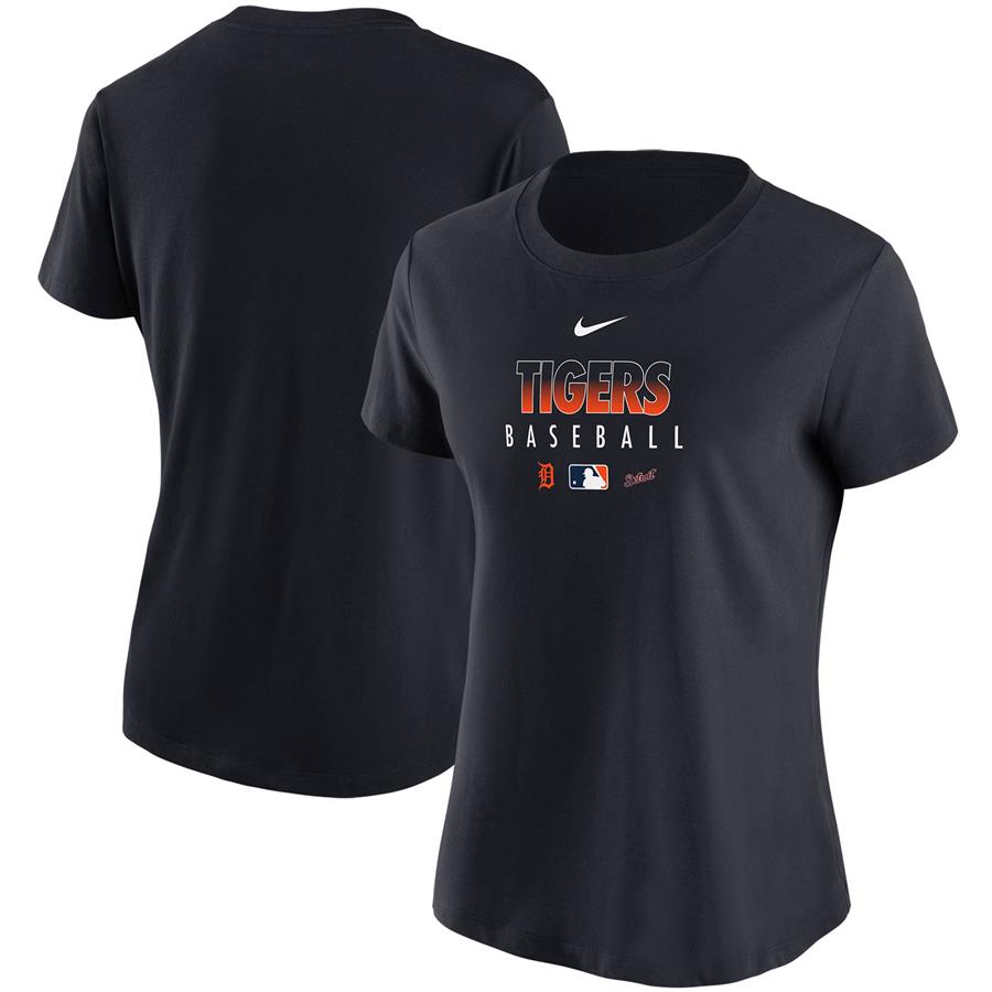 Detroit Tigers Nike Women's Authentic Collection Performance T-Shirt - Navy