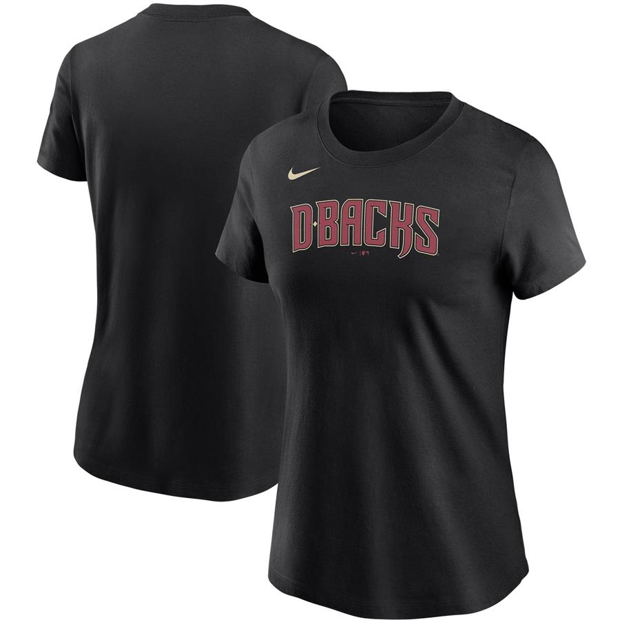 Arizona Diamondbacks Nike Women's Wordmark T-Shirt - Black