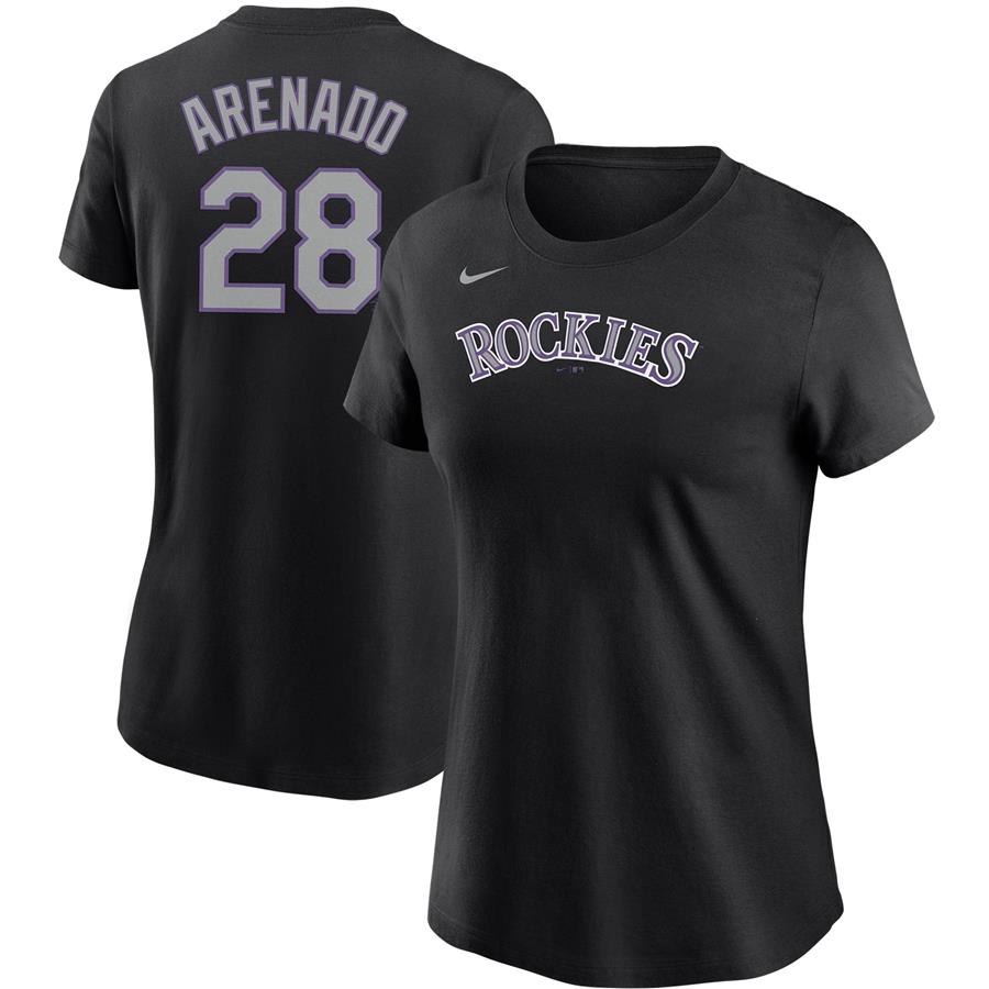 Nolan Arenado Colorado Rockies Nike Women's Name & Number T-Shirt - Black