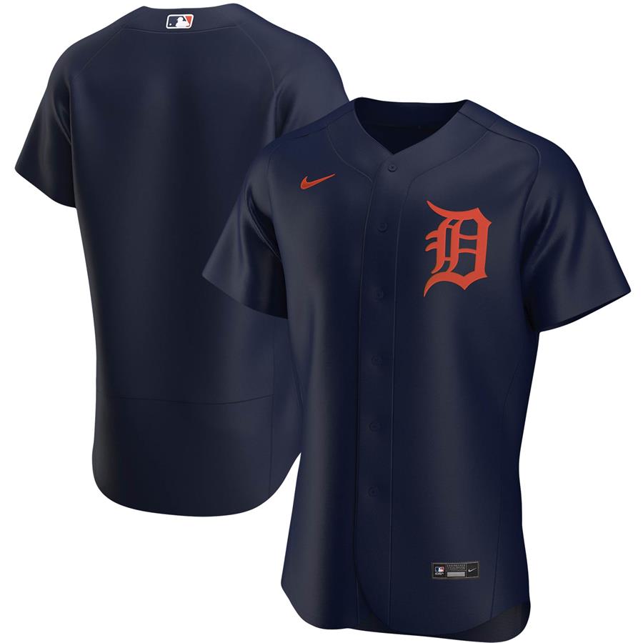 Detroit Tigers Nike Alternate Authentic Team Jersey - Navy