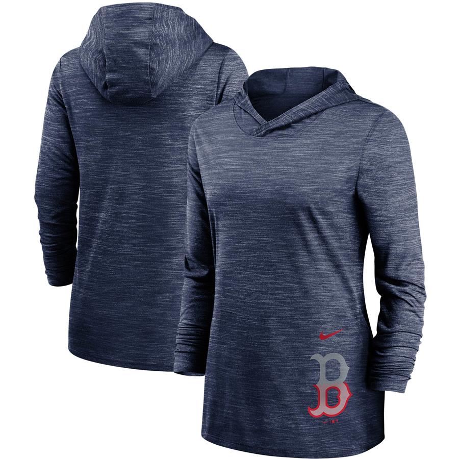 Boston Red Sox Nike Women's Split Logo Legend Hoodie Training Performance Top - Heathered Navy