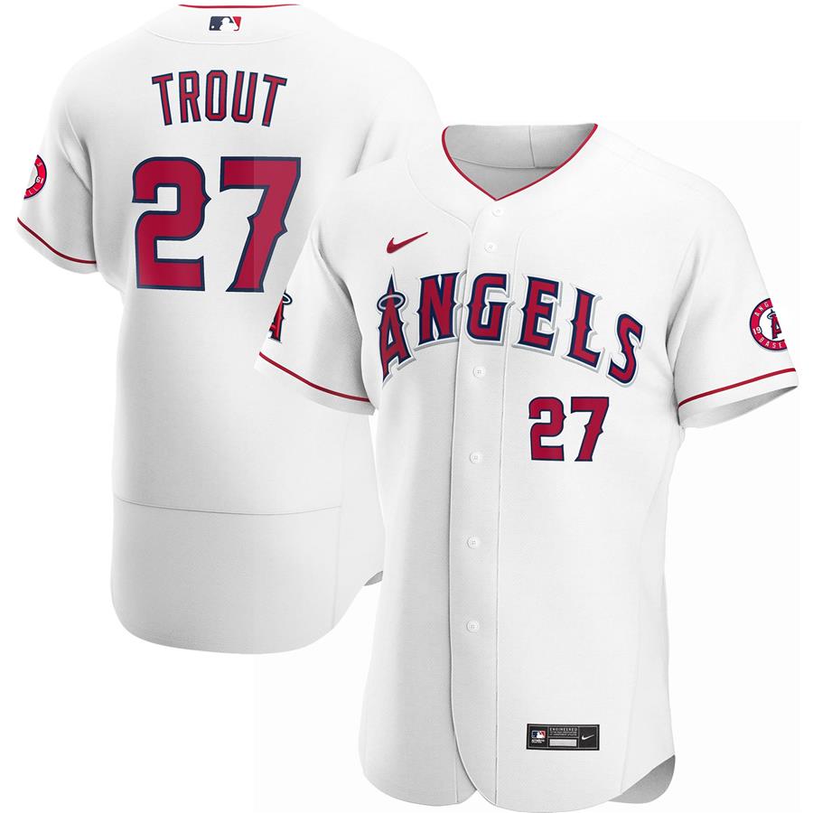 Mike Trout Los Angeles Angels Nike Home Authentic Player Jersey - White