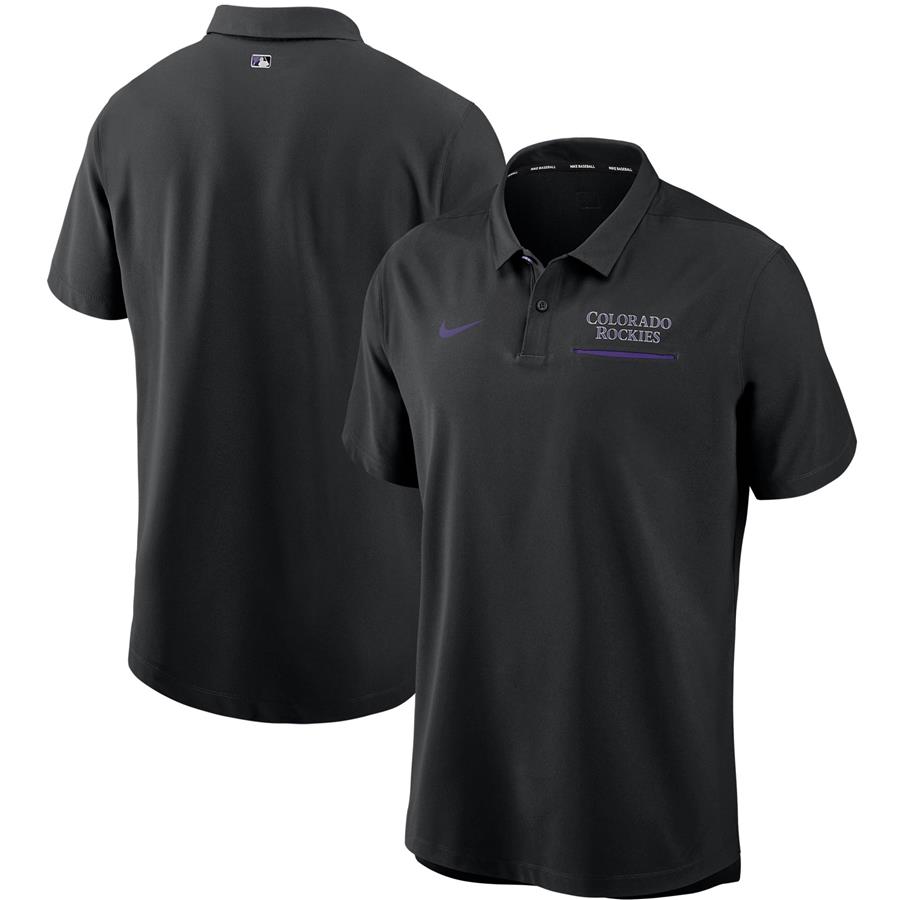 Colorado Rockies Nike Authentic Collection Performance Polo - Black