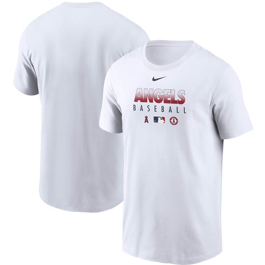 Los Angeles Angels Nike Authentic Collection Team Performance T-Shirt - White