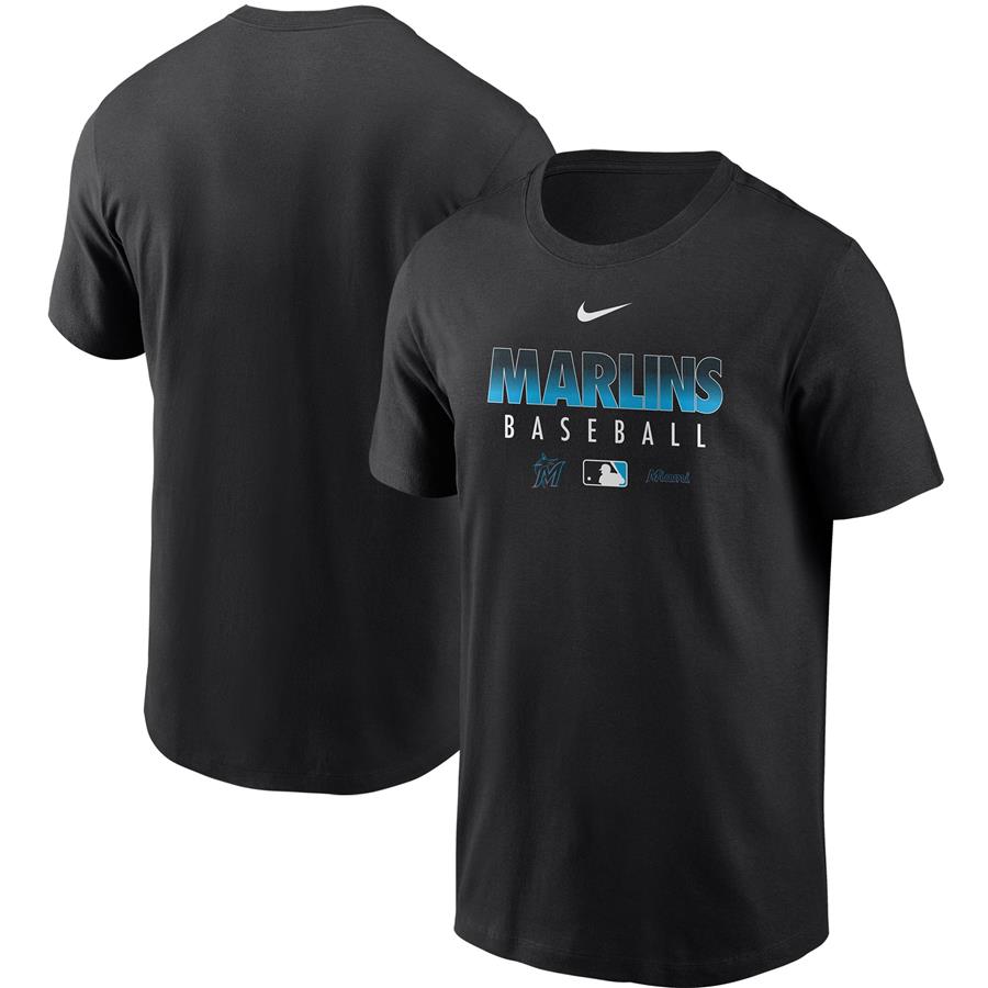 Miami Marlins Nike Authentic Collection Team Performance T-Shirt - Black
